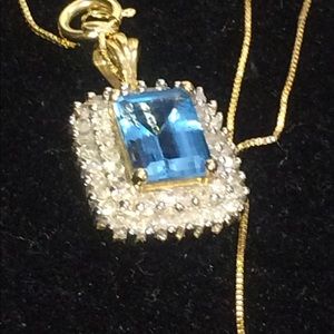 10k gold diamond necklace.